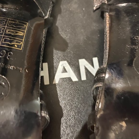 Chanel Heel Quilted Sole Black Silver 36 - Picture 7 of 10